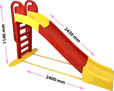 Midex, Zjeżdżalnia duża zjazd 243cm czerwona-żółta