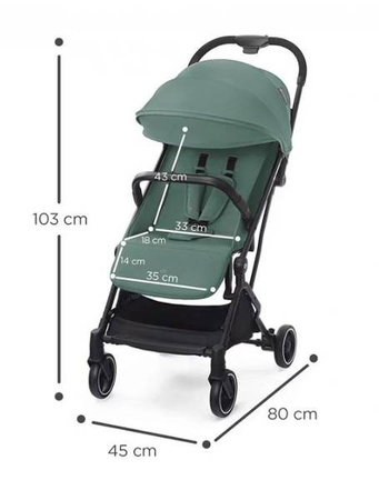 Kinderkraft Indy 2 Wózek Spacerowy Nature Vibes Green