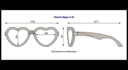 Babiators Heart Frosted Pink Polaryzacja P-HRT503-S Rozmiar 0-2+ Purple Mirrored Lens