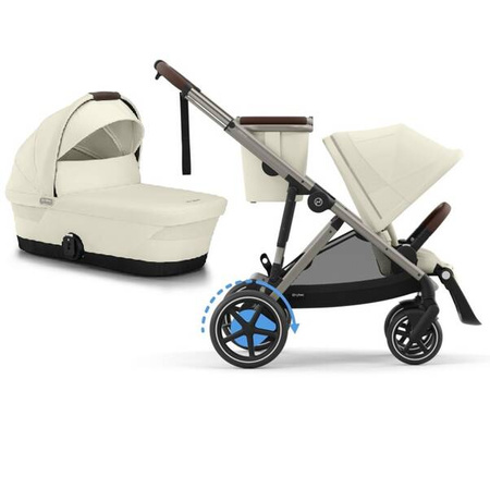 Cybex E-Gazelle S Wspomagany Wózek Głęboko-Spacerowy Rok Po Roku Seashell Beige