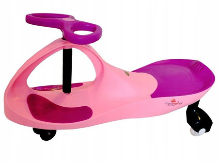 Crazy Car Jeździk Grawitacyjny LED + Klakson Różowo-Fioletowy Pastelowy