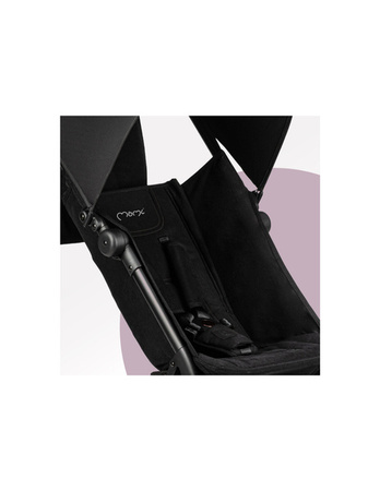 MoMi Grace Wózek Spacerowy z Plecakiem Czarny