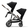 Cybex Gazelle S Wózek Bliźniaczy Spacerowy Deep Black rama Taupe