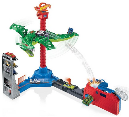 Hot Wheels Zestaw z Napędem - Atak smoka GJL13