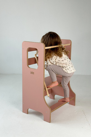 Baby Wood Slim M Double Kitchen Helper Różowy