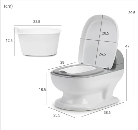 Babyhood BH-129G Nocnik Toaleta Szary