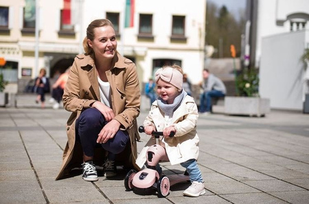 Scootandride Highwaykick 1 2w1 Jeździk i Hulajnoga 1-5 lat + Plecak Rose