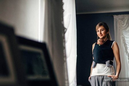 LennyLamb Chusta do noszenia dzieci, elastyczna - Czarny - rozmiar standardowy 5.0 m (100% bawełna)