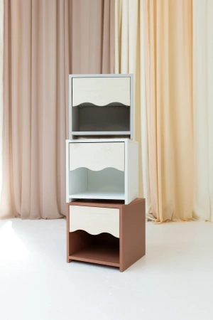 Baby Wood Wave Szafka Nocna Biała