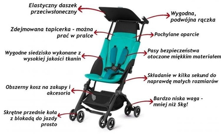 Cybex GB Pockit Plus Wózek spacerowy Silver Fox Grey