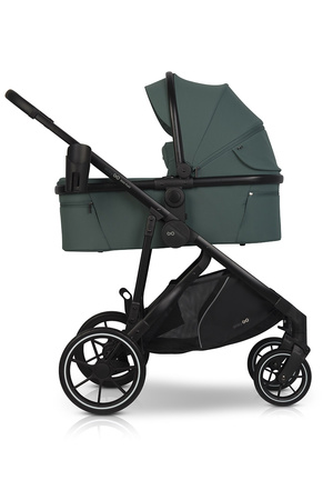 Easy Go Duoflex Wózek Głęboko-Spacerowy Bliźniaczy Rok po Roku Sage Green 1 Siedzisko 1 Gondola