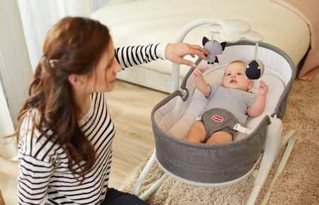 Tiny Love Wielofunkcyjny Leżaczek-Bujaczek z Funkcją Krzesełka 3w1 Grey