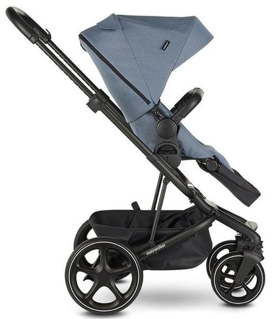 Easywalker Harvey 3 Wózek Spacerowy Steel Blue (zawiera stelaż, siedzisko z budką i pałąkiem z ekoskóry)
