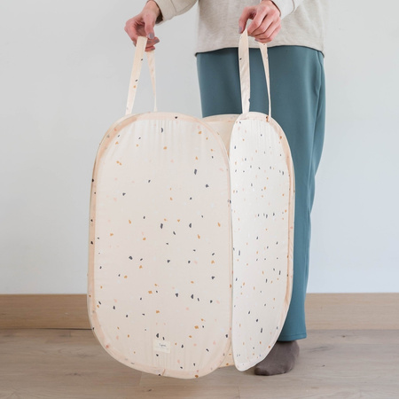 3 Sprouts Kosz Na Pranie i Zabawki Pop-Up Terrazzo Beige