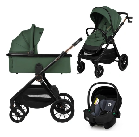 Lionelo Layla Wózek Głęboko-Spacerowy 3w1 Green Forest