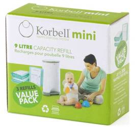 Korbell Mini 9l Wkład Worek 3-pack