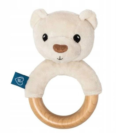 Whisbear EKO Gryzak Drewniany Miś Biały