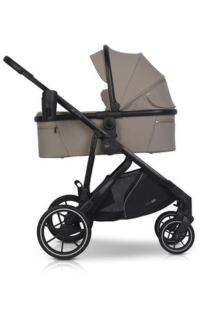 Easy Go Duoflex Wózek Głęboko-Spacerowy Bliźniaczy Rok po Roku Savana Beige 2 Siedziska 2 Gondole