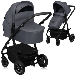 Lionelo Amber Plus Wózek Głęboko-Spacerowy 2w1 Grey Graphite