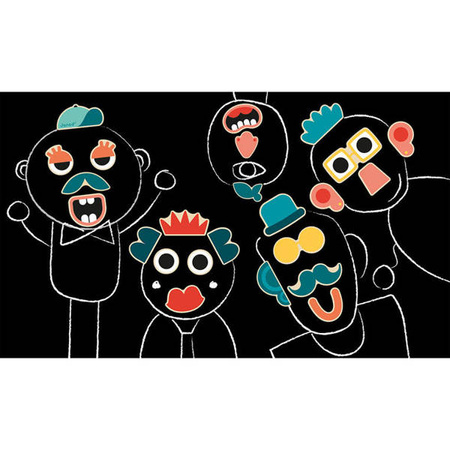 Janod Magnesy Mix and Match Portrety 24 szt. 2+