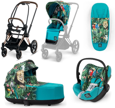 Cybex Priam 2.0 Wózek Głęboko Spacerowy Rama Rose Gold + Fotelik Cloud Z I-Size 0-13kg + Śpiworek We The Best
