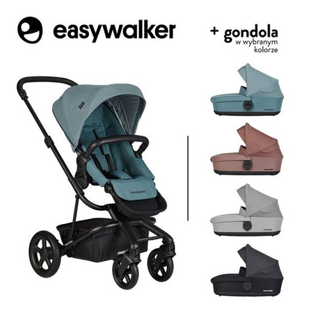 Easywalker Harvey 2 Wózek głęboko-spacerowy (zawiera stelaż, siedzisko z budką i pałąkiem) Ocean Blue