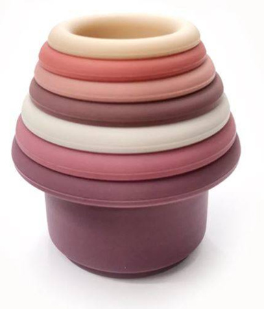 Baby in World Kubki Silikonowe sens. Powder Rose