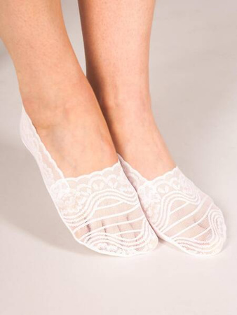 Yoclub! Skarpety Stopki Damskie Niskie Koronkowe z ABS 3PAK