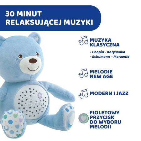 Chicco Miś z Projektorem Niebieski