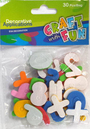 Craft With Fun Ozdoba Dekoracyjna Piankowa Cyferki