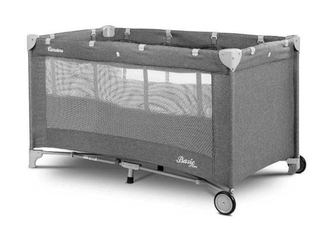 Caretero Łóżeczko Turystyczne Basic Plus Graphite