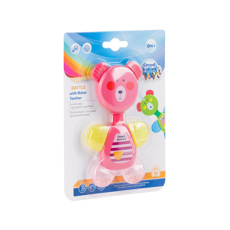 Canpol Babies Grzechotka Z Gryzakiem Wodnym - Miś 1 szt. Mix Kolorów