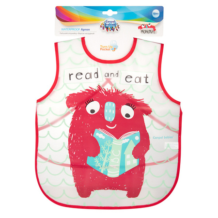 Canpol Babies Fartuszek Zmywalny Miękki Monsters 9/237 Red