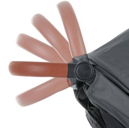 Petite&Mars Street+ Air Wózek Spacerowy Stelaż Oak z Osłoną na Nóżki + Budka Shadow Grey