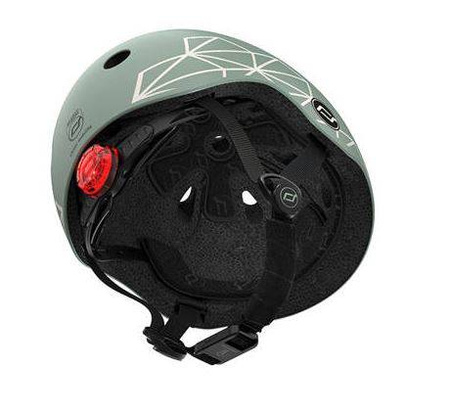 Scootandride Kask XXS-S Dla dzieci 1-5 Lat Green Lines