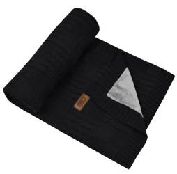 Kocyk z Podszyciem Futerkowym PLE-76 Czarny