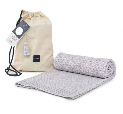 Poofi Kocyk Bambusowy Całoroczny Srebrzysty Szary PF 973