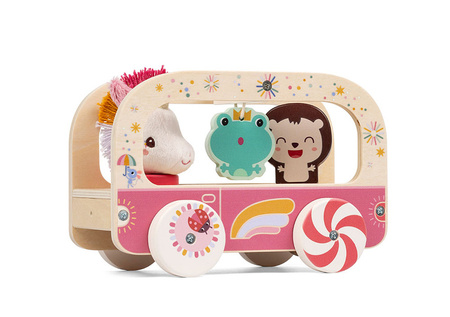 Lilliputiens Drewniany wózek do ciągnięcia Jednorożec Lena 12 m+