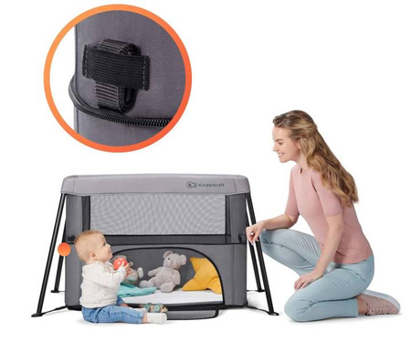 Kinderkraft Movi Łóżeczko Turystyczne Grey