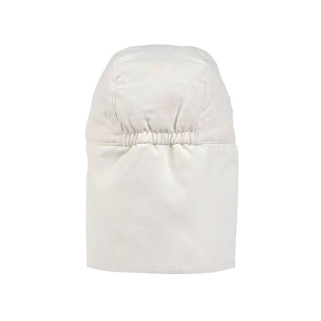 Lassig Czapka z filtrem UV80 z daszkiem i osłoną karku Splash & Fun Krata vanilla/sea salt, rozm. 52/53