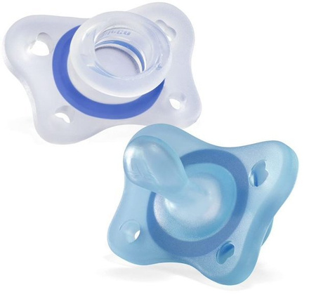 Chicco Smoczek Uspokajający Physioforma Mini Soft Silikonowy 2-6m Lumi 2 Szt Girl