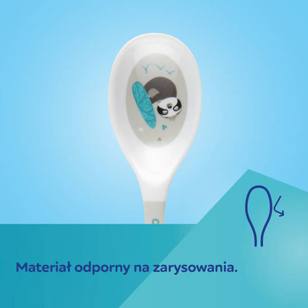 Canpol Babies Zestaw Łyżeczek z Melaminy 2 szt Exotic Animals 4/530 Grey