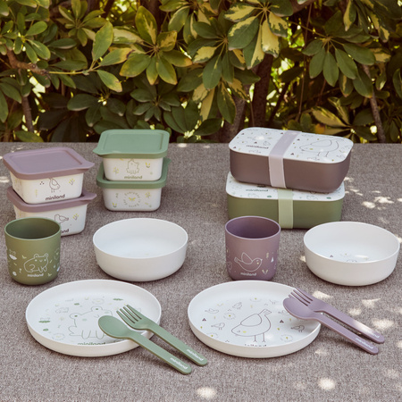 Miniland Zestaw Stołowy 5-częściowy ECO-friendly - Żabka