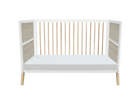 Theo Bebe Marelia Wielofunkcyjne Łóżeczko Ratanowe 70x140cm Neige