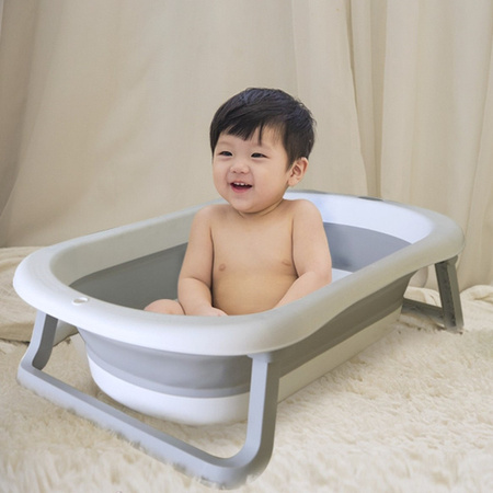 Babyhood BH-326GW Składana Wanienka Dziecięca Comfort Szara