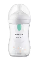 Avent Natural 3 Butelka Responsywna z Nakładką Antykolkową AirFree 1m+ 260ml Gwiazdki
