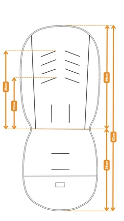 Simple Wool Uni Merry Wkładka Termoaktywna Antypotowa Do Wózka Róż Syrenki