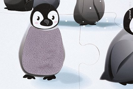 Janod Puzzle sensoryczne 20 elementów Lodowa kraina