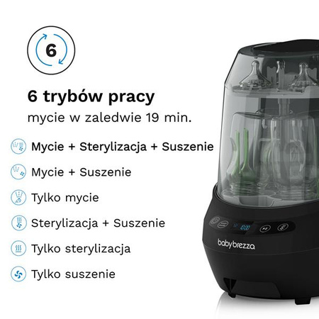 Baby Brezza Bottle Washer Pro Urządzenie Myje, Suszy i Sterylizuje All White