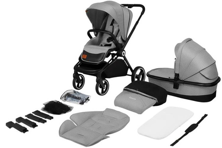 Lionelo Mika Wózek Głęboko-Spacerowy 2w1 Grey Stone